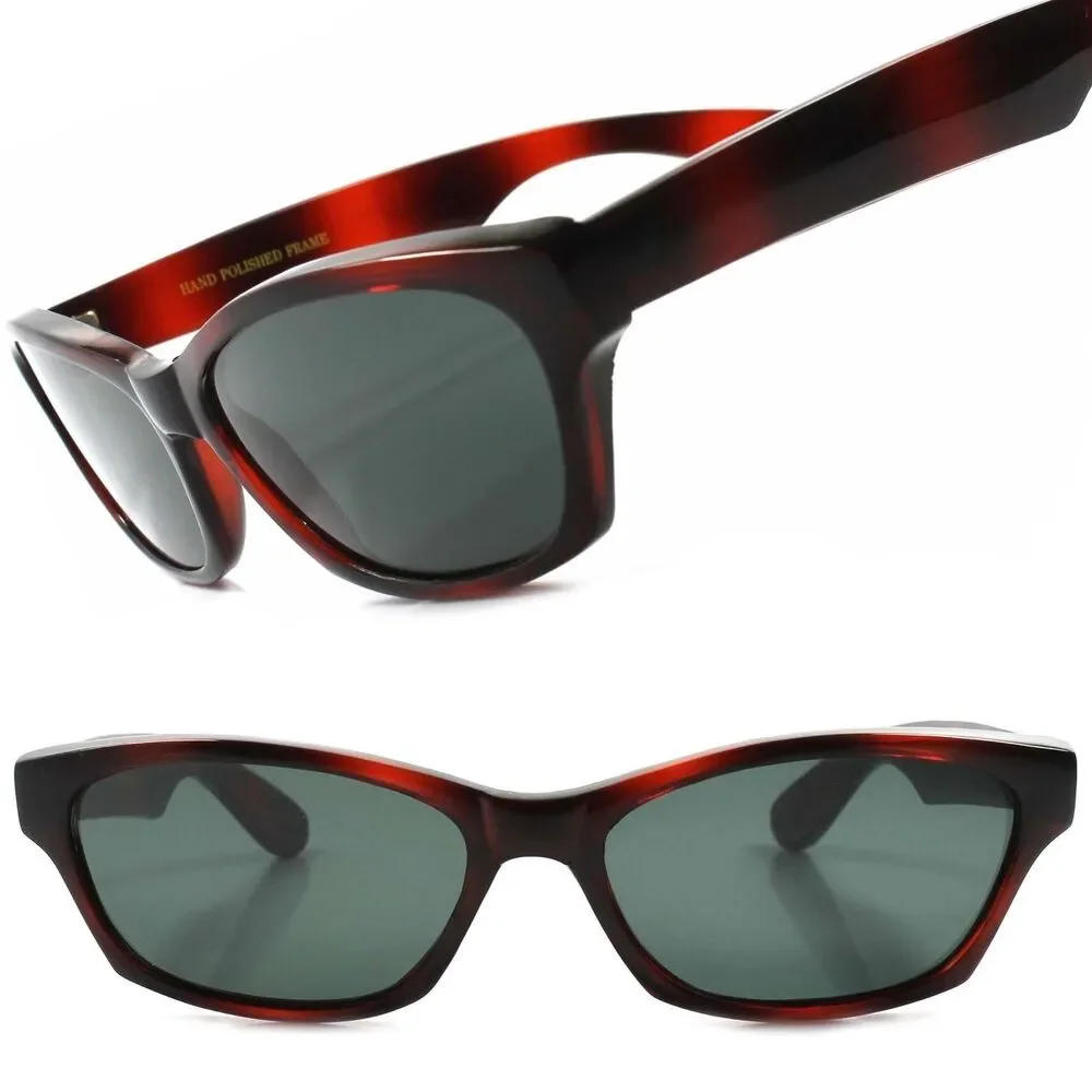 True Vintage Deadstock Old School Urban Brown Mens Rectangle Hipster Sunglasses